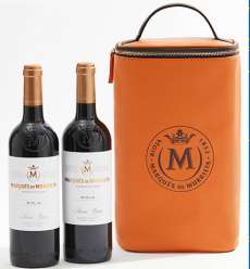 Červené víno 2 Marqués de Murrieta  en bolsa de cuero