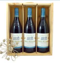 Červené víno 3 Viña Ardanza  2015  en caja de madera decorada